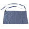 Tablier court bleu