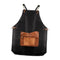 Tablier en cuir avec pochette