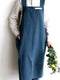 Tablier imperméable en coton bleu fonée