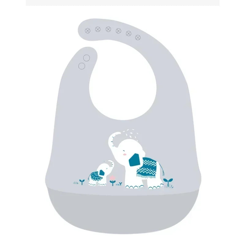 Bavoir tablier bébé gris 