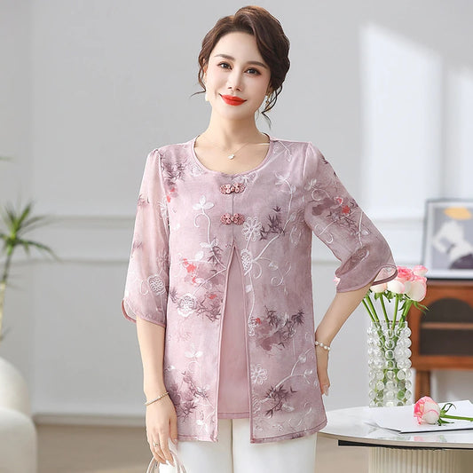 Blouse tablier pour grand-mère 