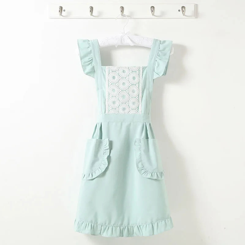 Tablier ancien bleu 