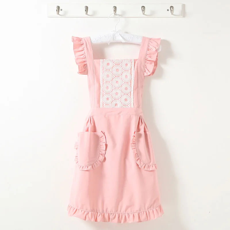 Tablier ancien rose 