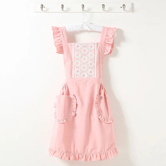 Tablier ancien rose 