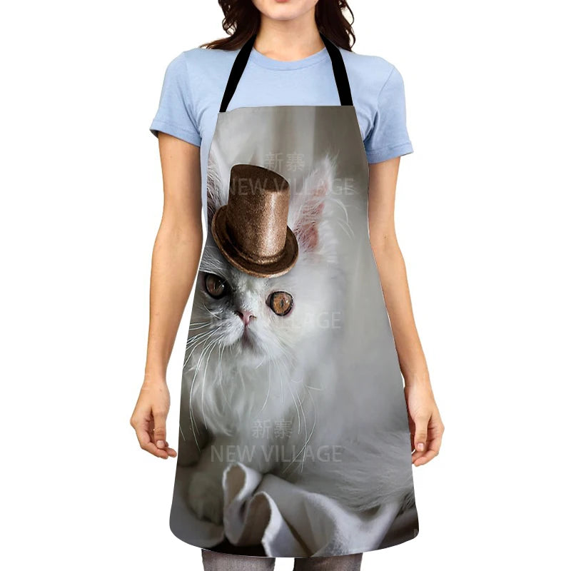 Tablier animaux de compagnie chat avec un chapeau