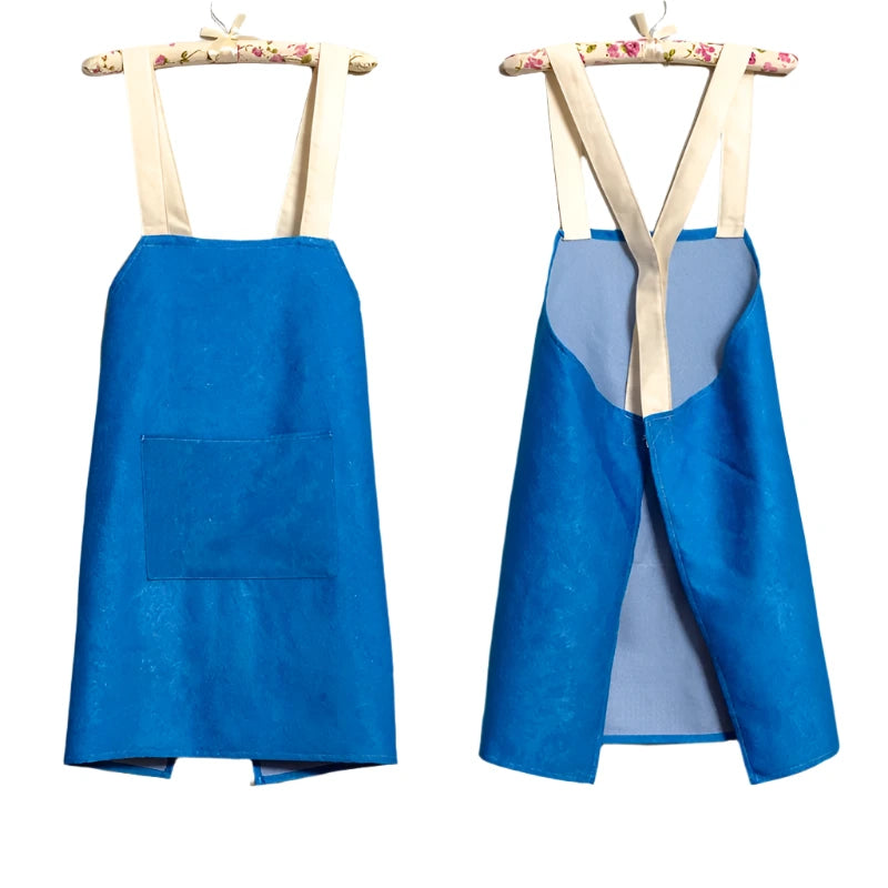 Tablier avec bretelles croisée bleu 
