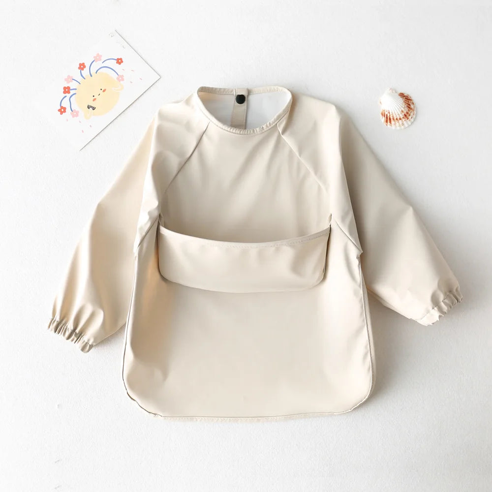 Tablier bavoir bébé blanc 