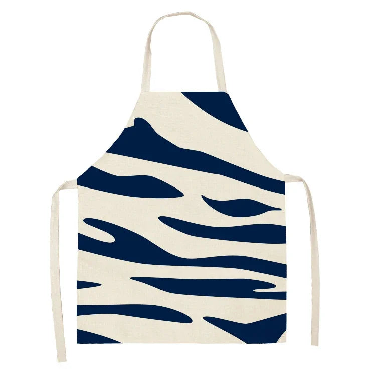Tablier bleu avec des vagues 