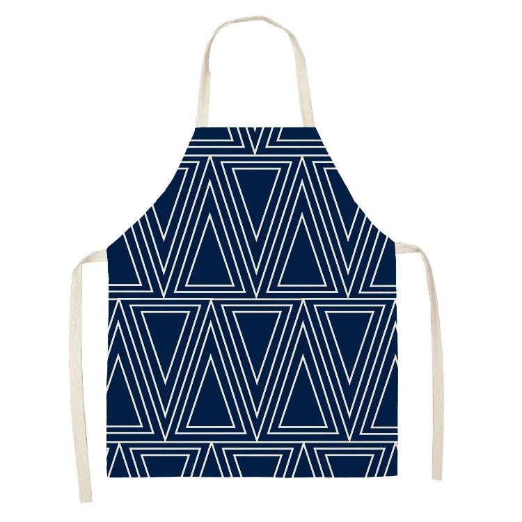 Tablier bleu marine et blanc 