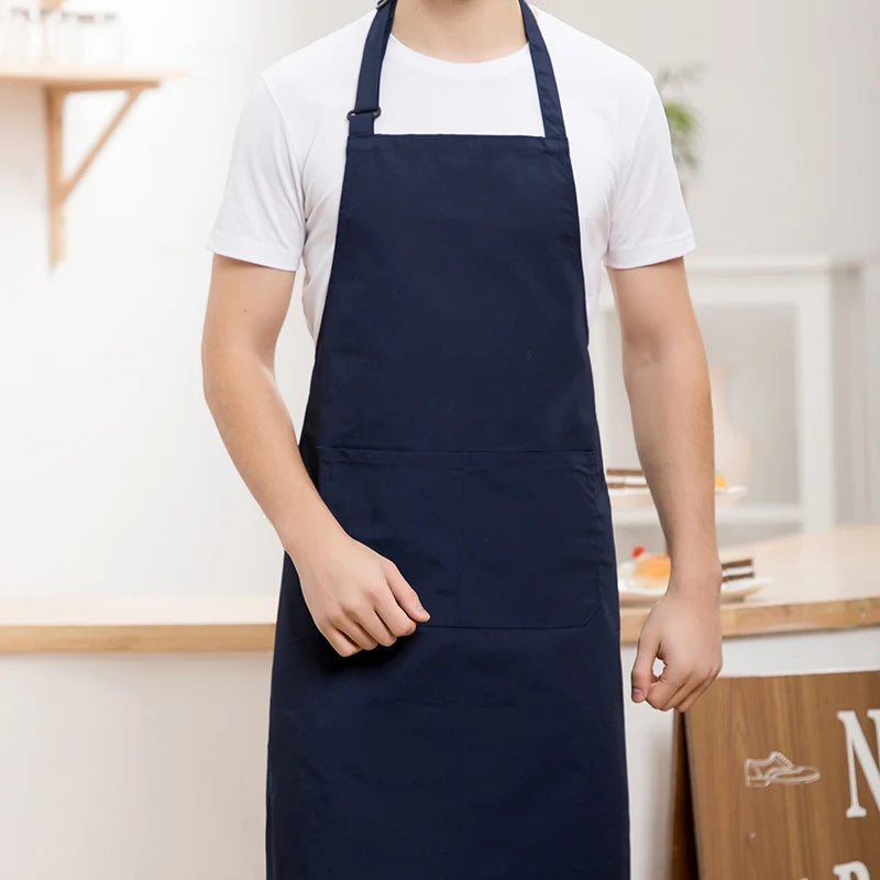 Tablier classique de cuisine bleu foncée  