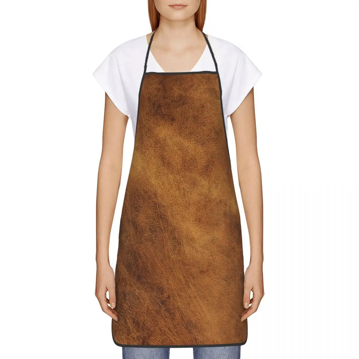 Tablier classique marron sur femme