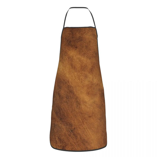 Tablier classique marron sur fond blanc 