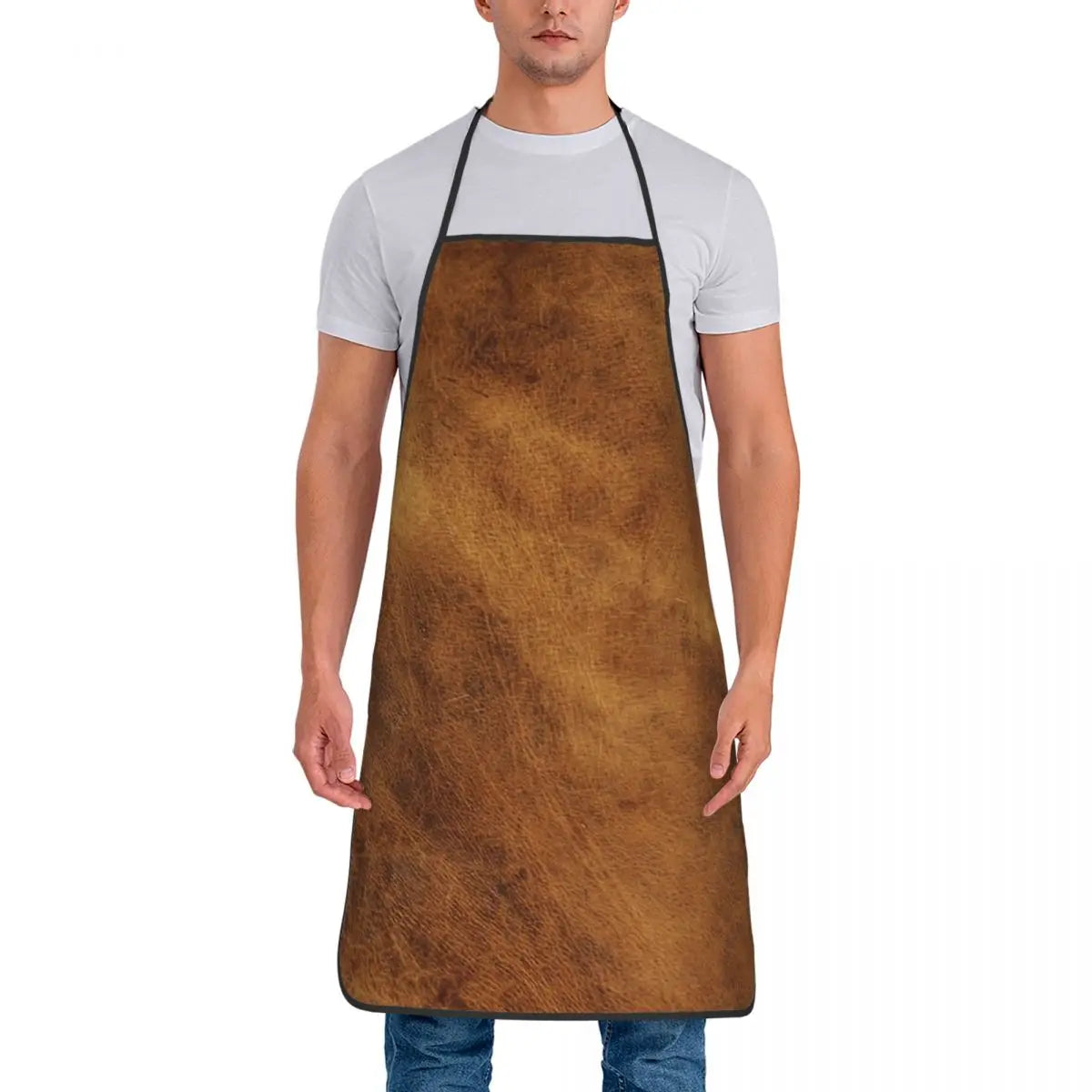 Tablier classique marron sur homme