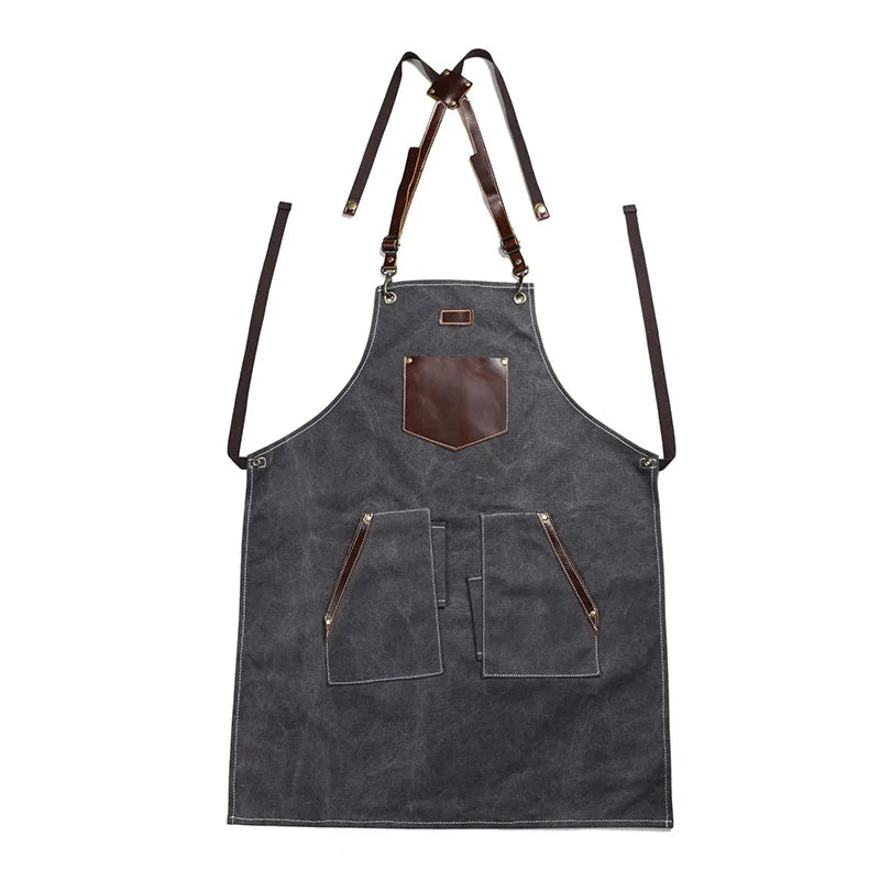 Tablier de barbecue gris 