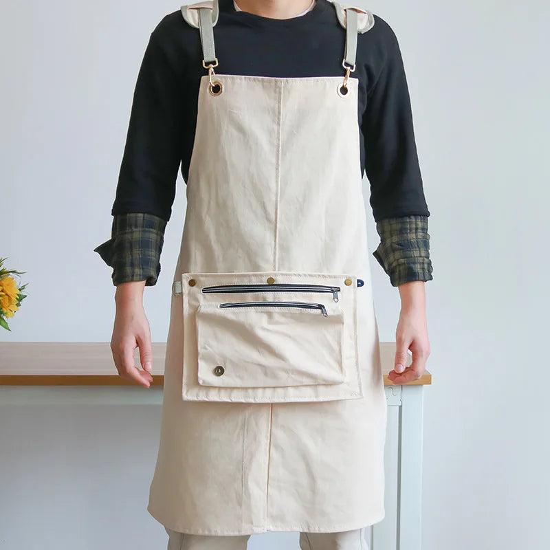 Tablier de camping blanc