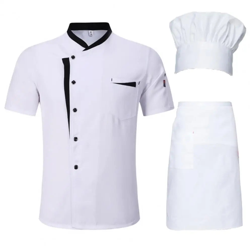Tablier de chef cuisinier blanc 