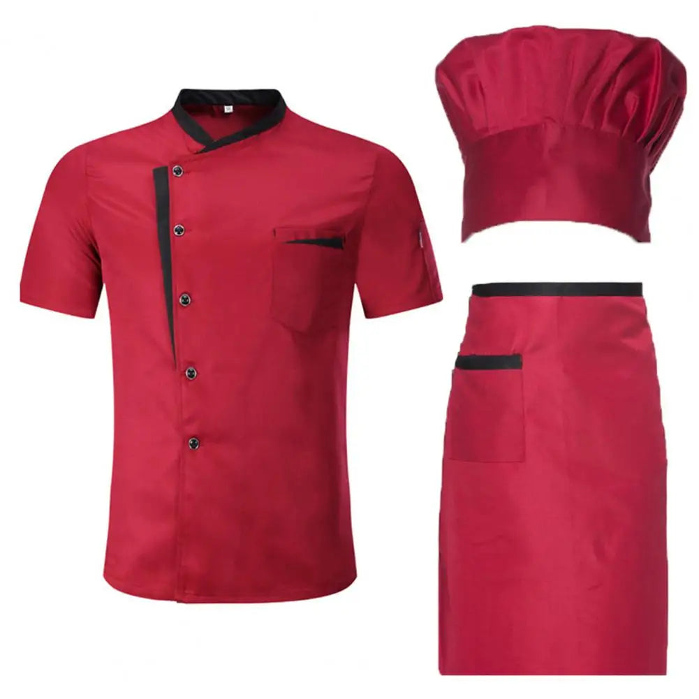 Tablier de chef cuisinier rouge 