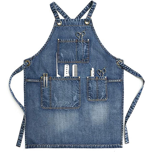 Tablier de coiffeur en jean 