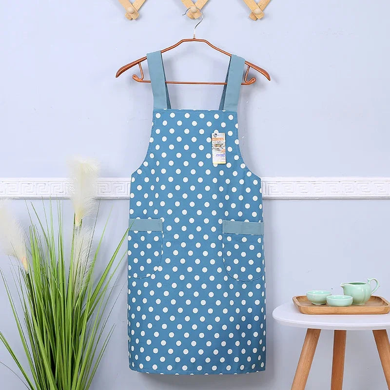Tablier de cuisine a point blanc 