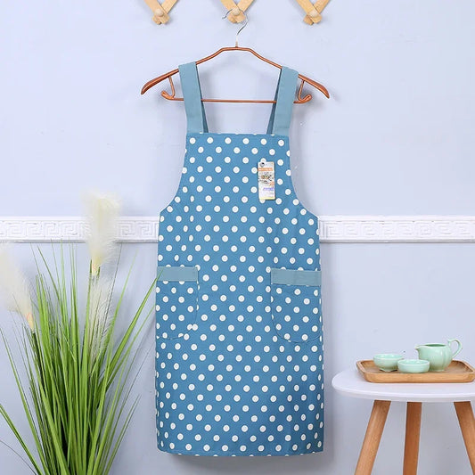 Tablier de cuisine a point blanc 