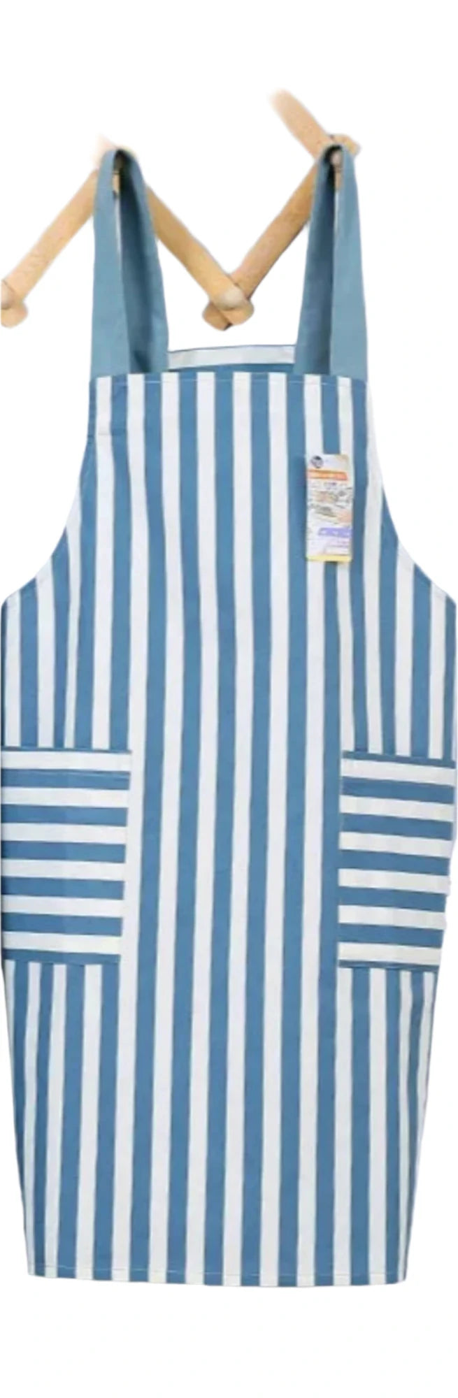 Tablier de cuisine a rayure blanche 
