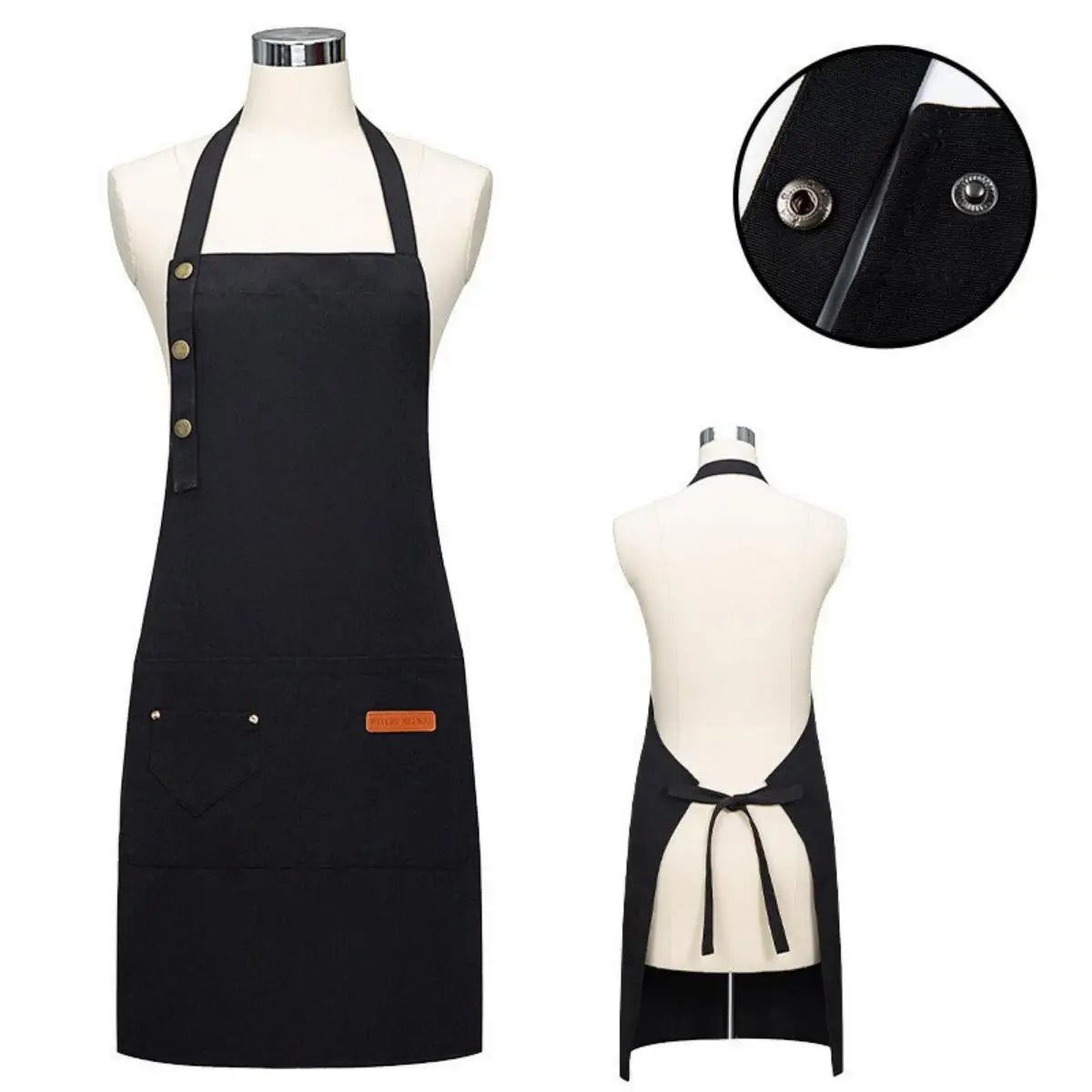 Tablier de cuisine classique noir 