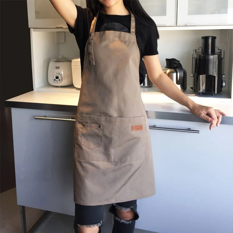 Tablier de cuisine en toile gris 