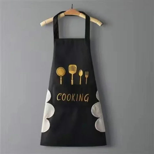 Tablier de cuisine essuie main noir 