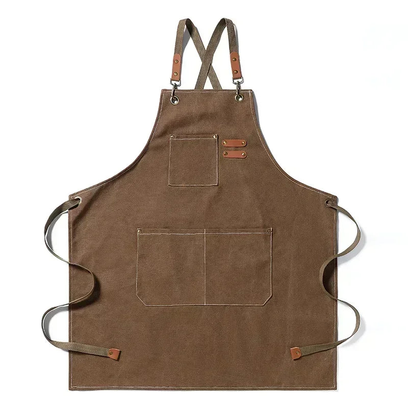 Tablier de cuisine marron 