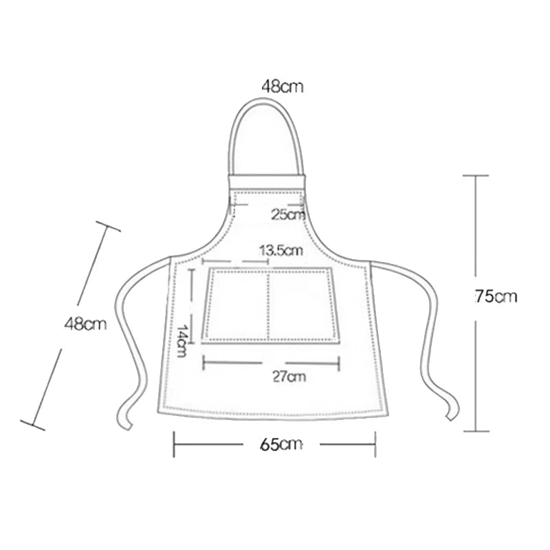 Tablier de cuisine noir mesure 