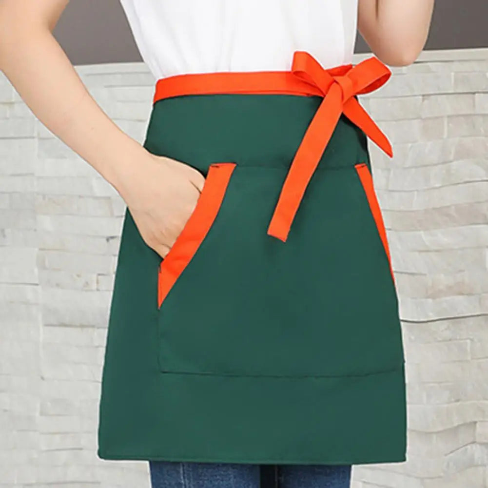 Tablier de cuisine pro détaille orange 