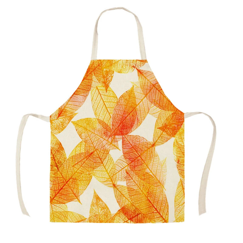 Tablier de la nature avec feuille orange
