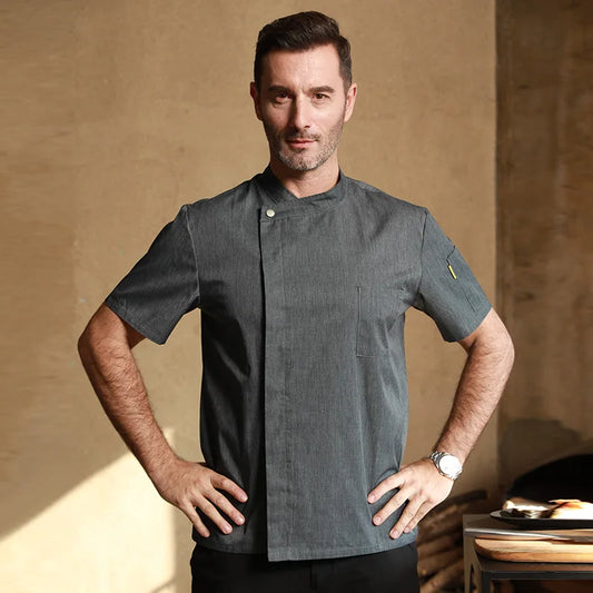 Tablier de pâtisserie professionnel gris 
