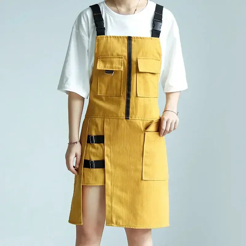 Tablier de peinture jaune 