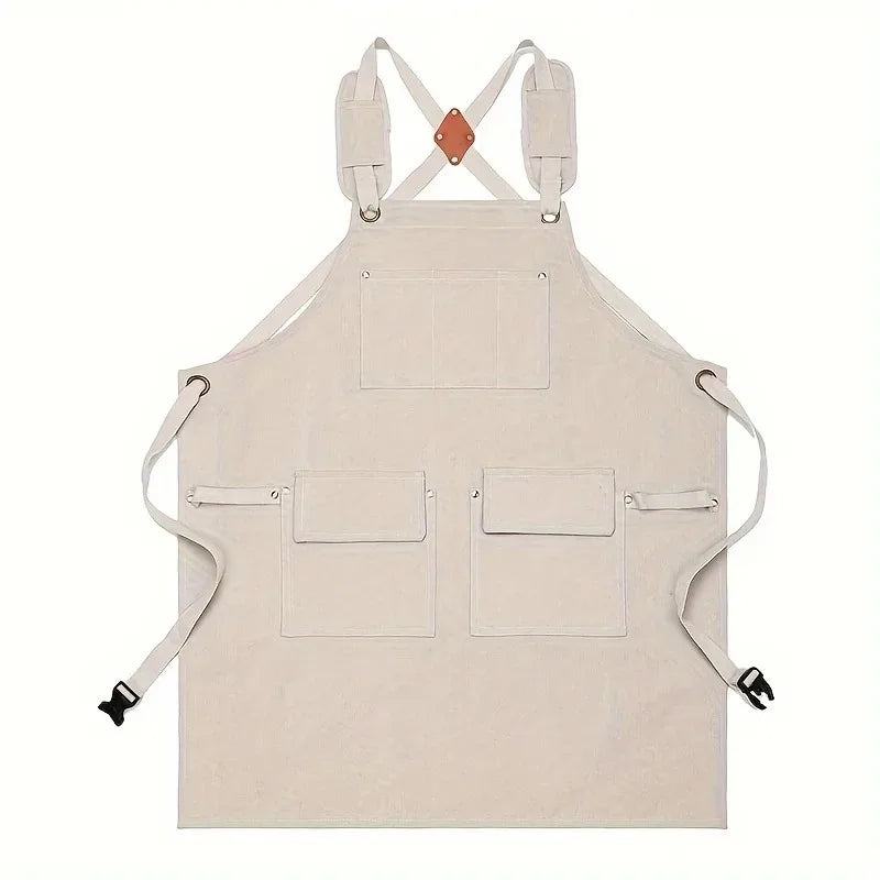 Tablier de travaille en coton blanc 