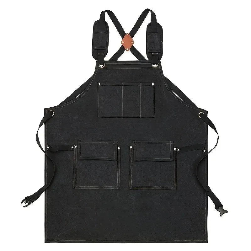 Tablier de travaille en coton noir 