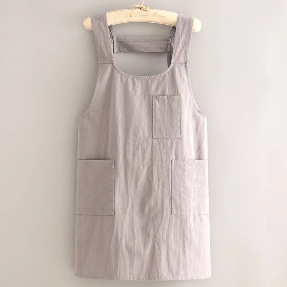 Tablier en coton pour enfant gris 