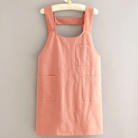 Tablier en coton pour enfant rose 