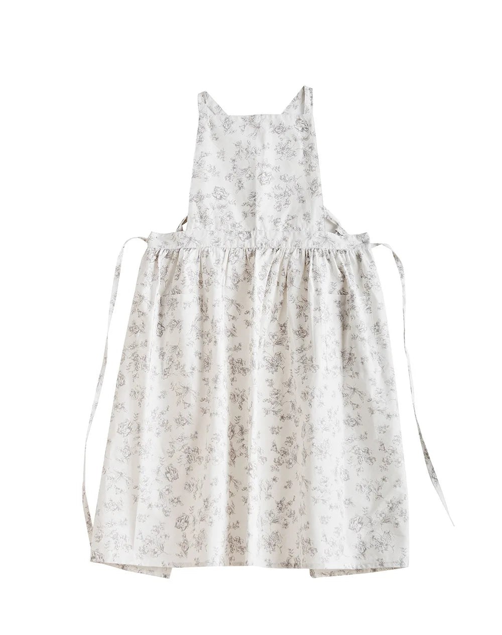 Tablier imperméable en coton blanc