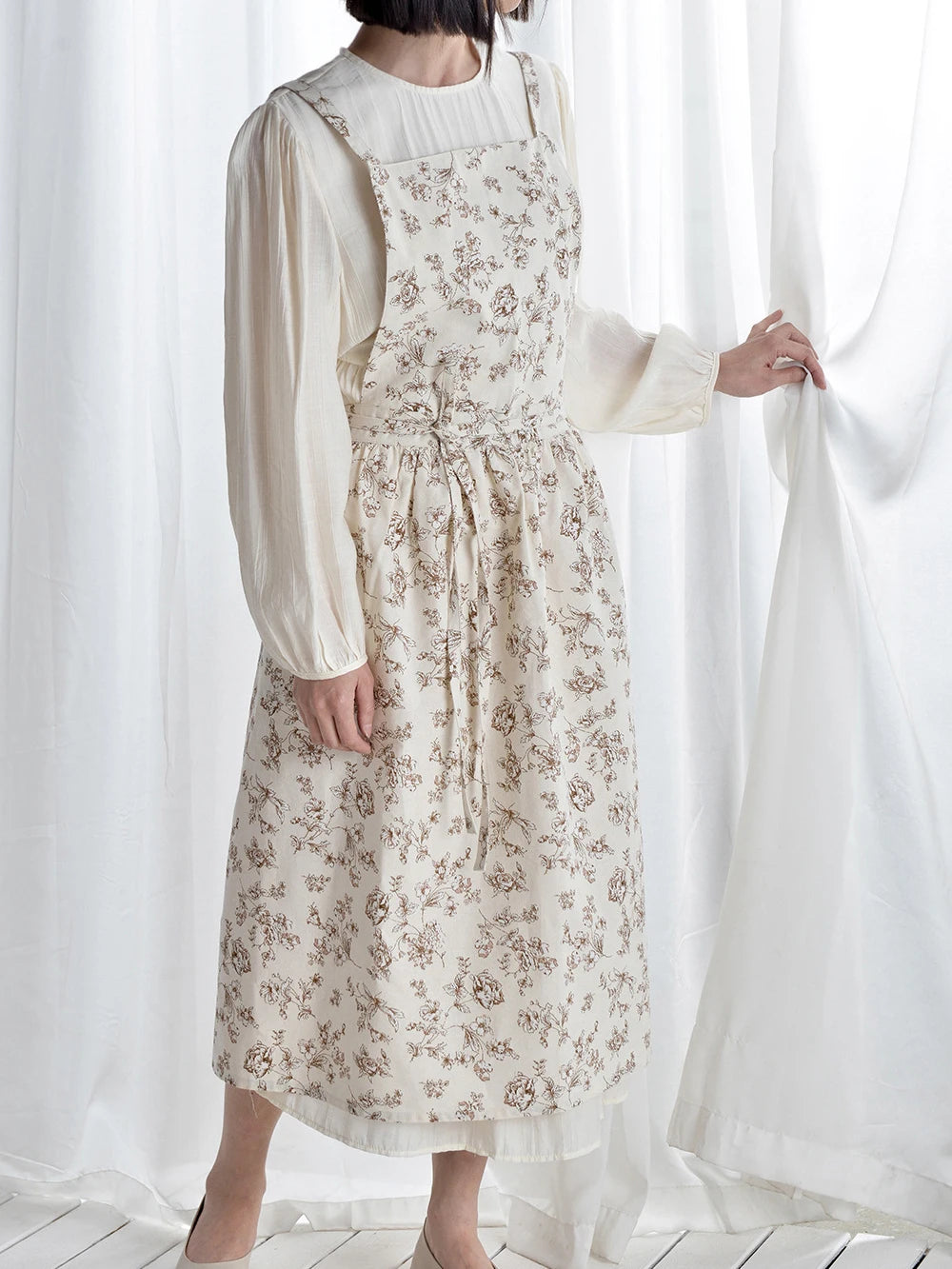 Tablier imperméable en coton long