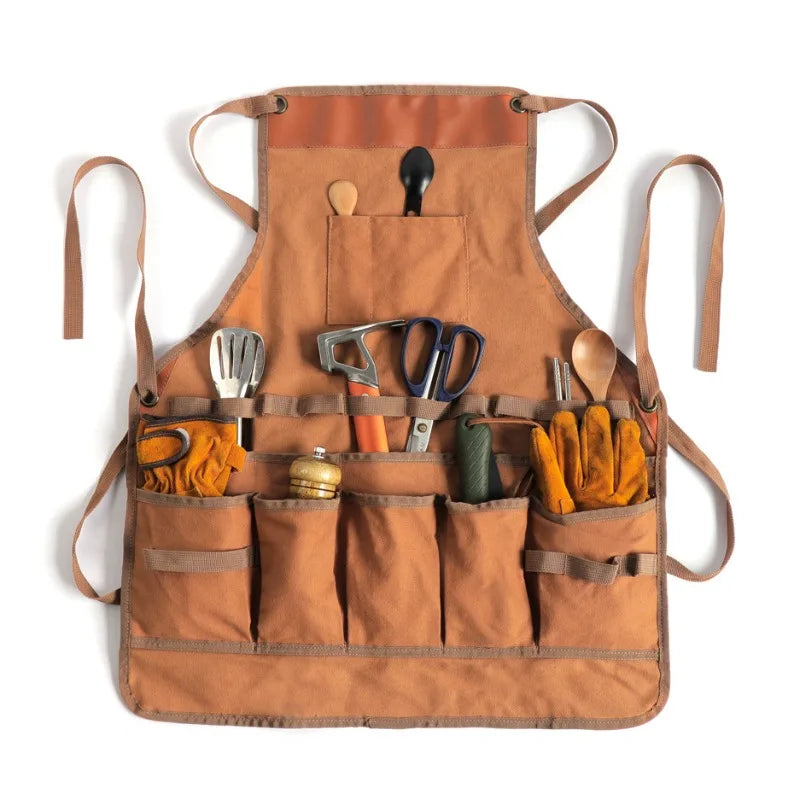 Tablier multi-poches khaki