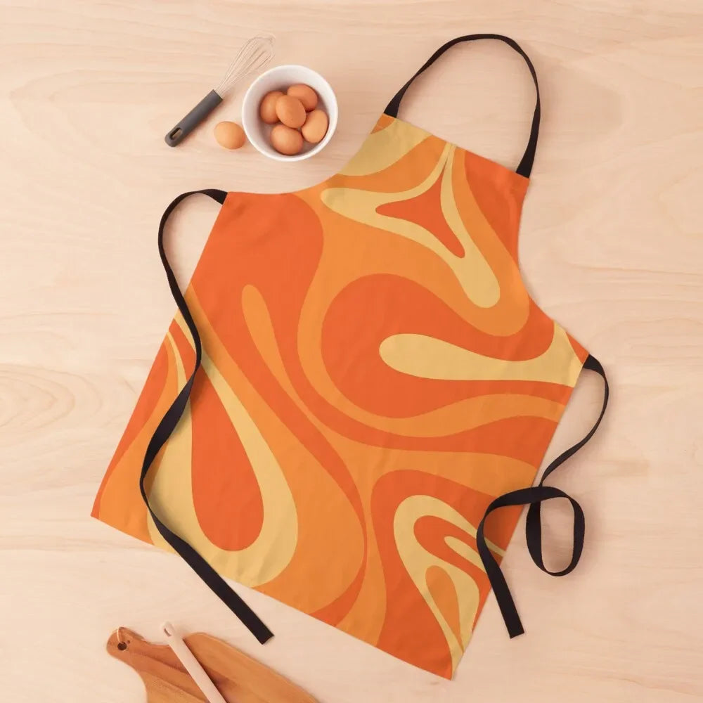 Tablier orange lanière noir