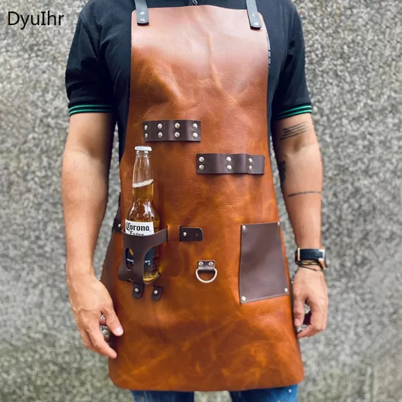 Tablier pour barbecue marron 
