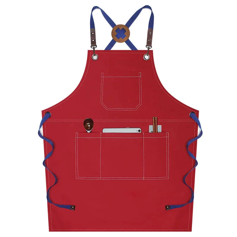 Tablier professionnel rouge 
