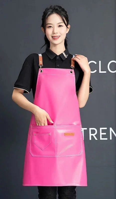 Tablier rose claire de cuisine