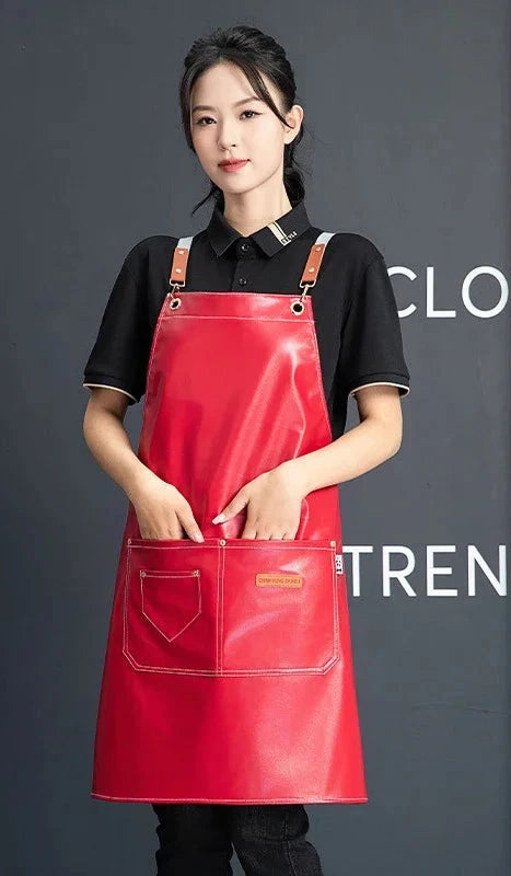 Tablier rouge de cuisine