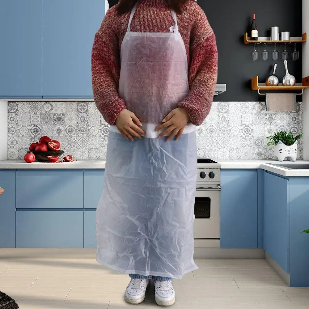 Tablier transparent blanc