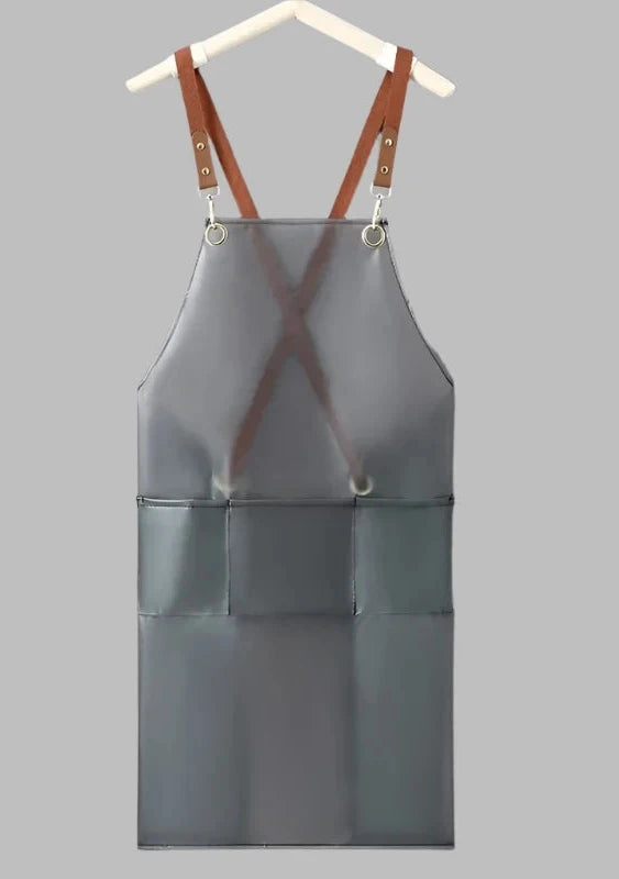 Tablier transparent imperméable gris 